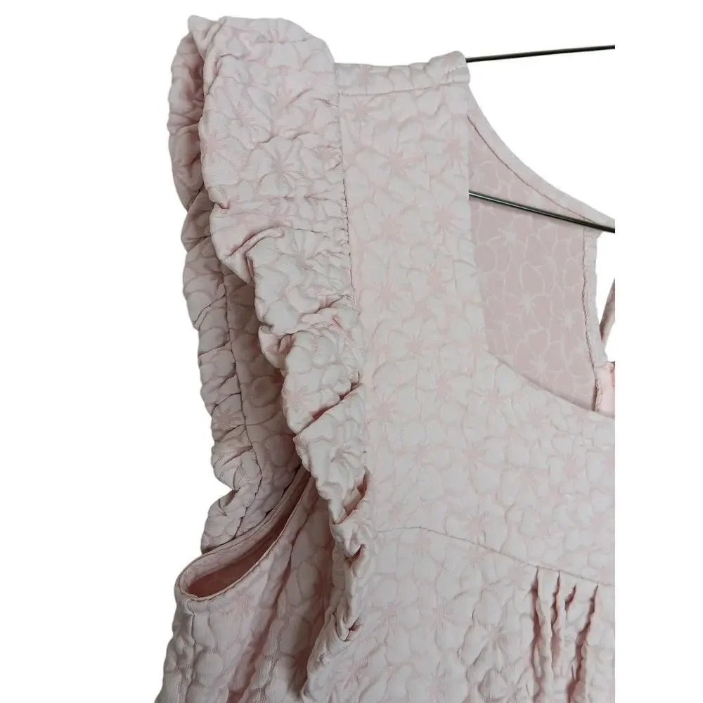 New with Tags Easel TEXTURED DRESS Pink Babydoll Dress SZ S - Picture 8 of 12
